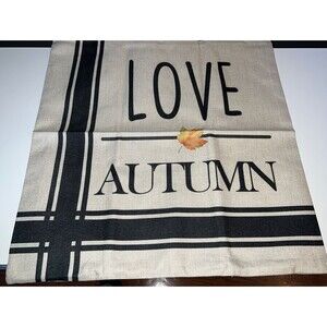 Love Autum Sofa Pillow Cover Case 17” Neutral Colors Zip Closure